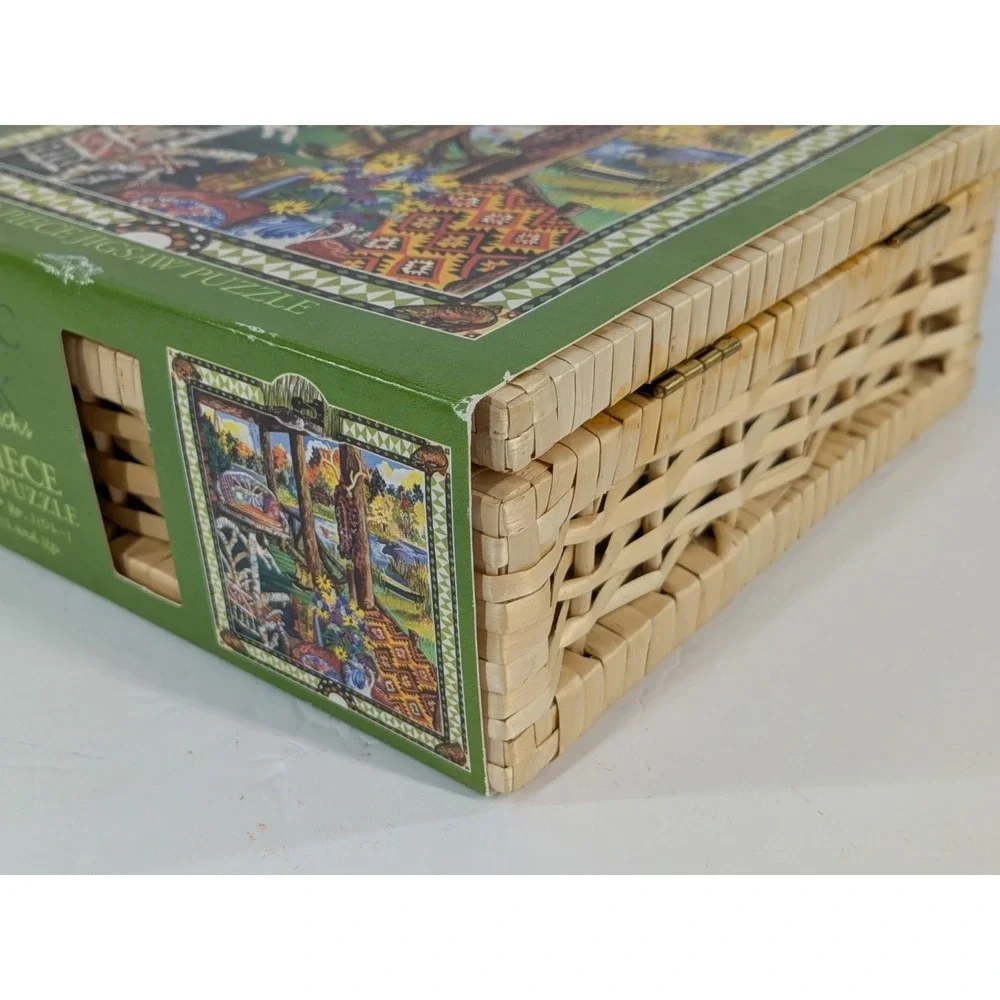 RARE😍Vntg 2003 Picnic In the Park ADIRONDACKS Cynthia Fitting 600p Ceaco Puzzle